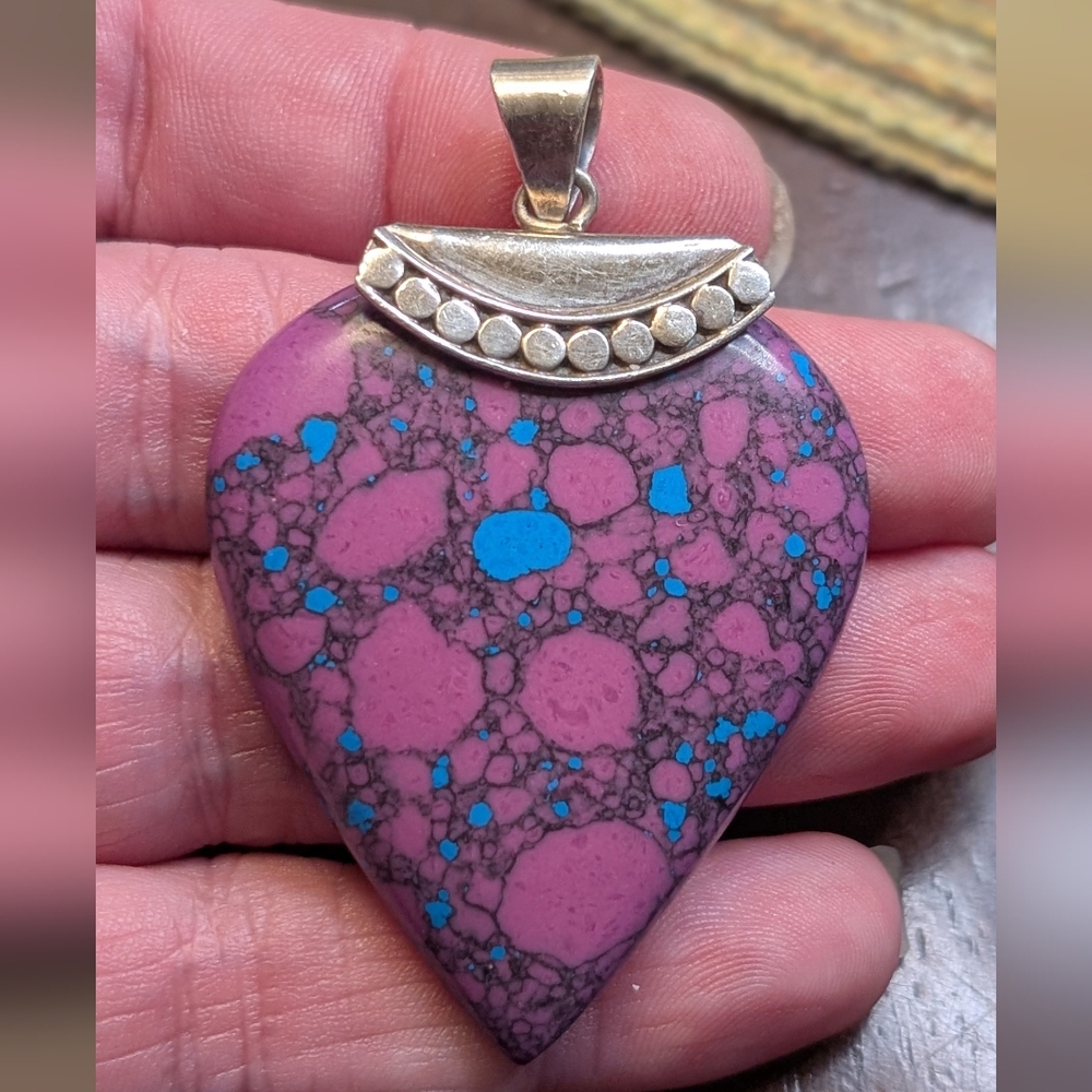 Sterling Silver Turquoise Composite Pendant
